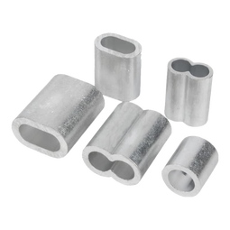 固万基 钢丝绳用铝夹头双孔8字型铝套单孔八字椭圆铝套卡扣M0.5/1/2/3/20紧固件大全 椭圆单孔 M0.5[200个]