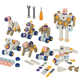 纽奇儿童玩具男孩3-6岁益智玩具拧螺丝组拼装工具箱电钻diy过家家礼物 116件|手动螺丝工具套装