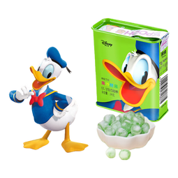 迪士尼正版儿童果汁软糖果礼盒铁罐装米奇草莓熊多口味送礼零食 【尝鲜装1罐】青提味