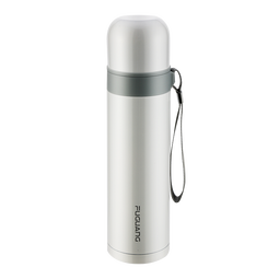 富光 男女士真空不锈钢保温杯 旅行运动水杯子 便携式车载办公茶杯 椰奶白 500ml