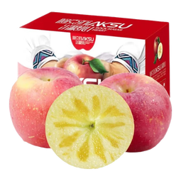 阿克苏苹果新疆阿克苏冰糖心苹果 红富士新鲜水果生鲜礼盒 丑苹果 送礼推荐 带箱10斤 单果70-80mm净重8.5斤