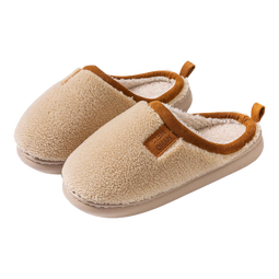 【洁丽雅同款】棉拖鞋居家保暖加绒男室内办公室防滑毛绒棉拖鞋女 灰色 42-43