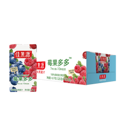 佳果源100%复合果蔬汁125g*36盒【5月份批次】一口喝到17种果蔬营养 莓果多多混合果蔬汁125g*36盒