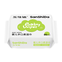三仕达婴儿湿巾80片手口专用护肤湿巾纸宝宝玩具清洁湿巾翻盖款 婴儿手口湿巾  80片*1包