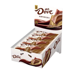 德芙（Dove）丝滑牛奶巧克力休闲零食婚庆喜糖送女友生日礼物儿童解馋充饥食品 丝滑牛奶14gx16条盒装224g