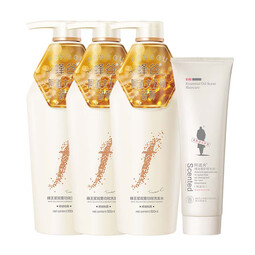 蜂谷阿道夫旗下品牌蜂谷香氛洗护发系列洗发水 控油袪屑洗发水500ml*3+发膜260g