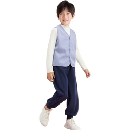 红豆儿童马甲秋冬新款外穿背心男童女童双面绒保暖内穿打底马甲 蓝色 110 【建议95-105cm30-35斤】