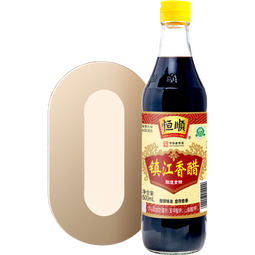 【中华老字号】恒顺镇江香醋500ml粮食酿造5.5度优级醋炒菜凉拌 500ml*3瓶