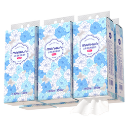 漫花原木悬挂抽纸整箱批发纸巾餐巾纸加量装壁挂式卫生纸实惠装纸抽 4层 1400张*2包