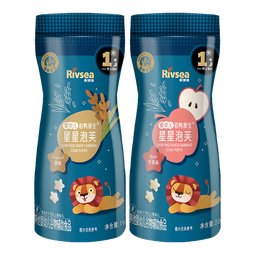 禾泱泱婴幼儿稻鸭原生星星泡芙 宝宝儿童零食低敏6个月以上辅食泡芙条 【2罐】星星泡芙原味16g+草莓味20g