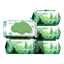 超亚儿童EDI纯水护理湿巾纸巾加厚擦脸擦手日常护理清洁湿巾 森氧系列 【热卖装】 80抽 3包