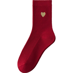 新年鸿运棉袜袜子女福禄中筒袜保暖红色本命年男女喜庆长袜 【随机款式】 涤纶印花版 2双