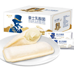 豪士（HAOSHI） 豪士乳酸菌小口袋面包酸奶爆浆早餐代餐整箱 休闲零食品饼干蛋糕 豪士乳酸菌420g