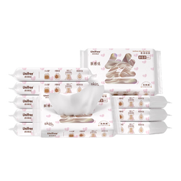 unifree柔纸巾云柔巾加厚婴儿保湿纸抽纸擦鼻子宝宝乳霜纸 3层 30抽*10包 散装