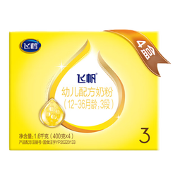 飞鹤飞帆呵护3段 幼儿配方牛奶粉(12-36月) 三段四联包 1600g克 3段 飞帆呵护 1600g 4盒