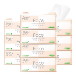 洁柔抽纸巾软抽面巾纸卫生纸无香餐巾纸擦手纸家用整箱装 3层 300张*10包