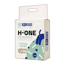 憨仕白茶爆款猫砂混合豆腐猫砂除臭结团膨润土猫砂防臭混合砂低尘猫砂 【2.4kg*2包 】白茶茶多酚混合砂