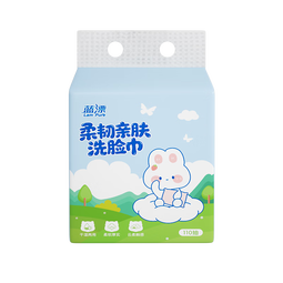 蓝漂110抽加厚擦脸巾一次性洗脸巾加厚洁面柔巾亲肤洗面巾悬挂式 柔韧亲肤洗脸巾110抽*1提