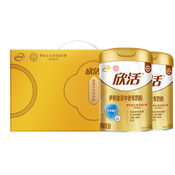 伊利欣活 金装中老年奶粉 礼盒年货节送礼送长辈 营养品早餐 800g*2