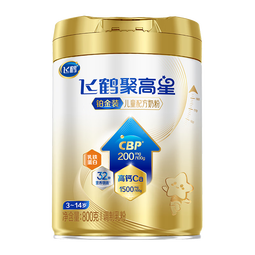 飞鹤聚高星铂金CBP骨骼发育乳铁蛋白儿童成长奶粉4段(3-14岁)800g*1罐
