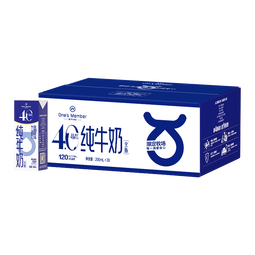 1号会员店（One's Member）4.0g蛋白纯牛奶200ml*30盒 每盒8g蛋白240mg高钙性价比  1月2月产