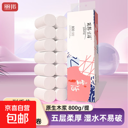 丽邦 无芯卷纸5层加厚卫生纸巾厕纸原木卷筒纸柔厚升级家庭装卷纸 5层 57.1g/卷*14卷