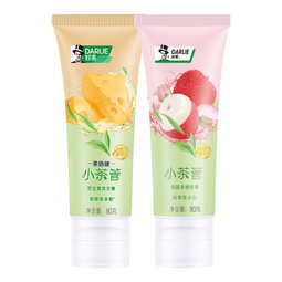 好来（DARLIE）原黑人牙膏小茶管荔枝薄荷清新口气口腔口臭水果味含氟成人 【2支装】芝芝雪顶玫荔160g