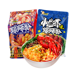 好欢螺螺蛳粉经典原味柳州特产袋装方便速食酸辣粉丝米粉螺丝粉夜宵小吃 加辣加臭400g+小龙虾味225g