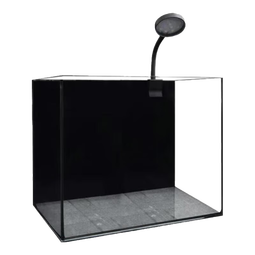 金晶超白玻璃桌面鱼缸小型家用办公室生态懒人全套造景小缸水草缸 裸缸+防滑垫 15*15*20