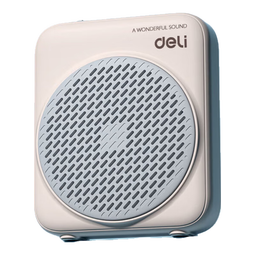 得力（deli）小蜜蜂扩音器老师教学讲课教学上课讲课喇叭腰挂麦克风导游便携式喊话神器教师专用生日礼物蓝色