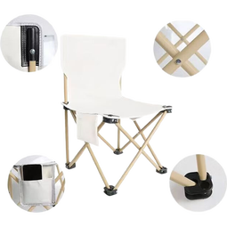 户外装备高品质车载便携亲子户外折叠椅用于露营钓鱼写生 白色中号33