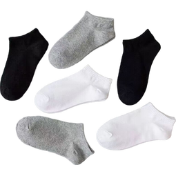 【旅游必备】袜子男女同款短袜防臭吸汗短筒袜春夏薄款不掉跟 【黑白灰混色随机】 20双