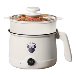 电煮电热锅小电锅宿舍小锅学生寝室一体泡面小火锅多功能锅多功能一锅多用小锅宿舍用1-2人煮面锅小型开学季 【限时特价】不锈钢内胆不带蒸笼