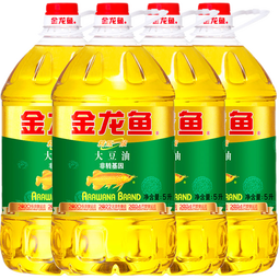 金龙鱼精炼一级大豆油5L*4桶非转基因家用炒菜食用油植物油粮油团购福利