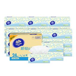 维达（Vinda）抽纸3层100抽 软抽面巾纸擦手纸 餐巾纸抽卫生纸 湿水不易破 细韧 3层 100抽*24包