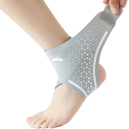 安踏（ANTA）护踝运动防崴脚扭伤护脚腕套超薄男女篮球跑步固定关节护具 灰白