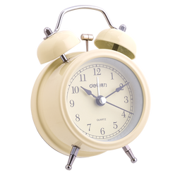 得力（deli）计时器迷你夜灯闹钟家庭卧室床头钟儿童学生专用起床神器开学必备黄色9024开学开学季新年礼物