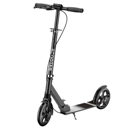 帝百伦 滑板车成人两轮踏板代步可折叠通勤青少年儿童6-12岁-40岁避减震 高配黑双刹带减震双刹车翘尾带赠