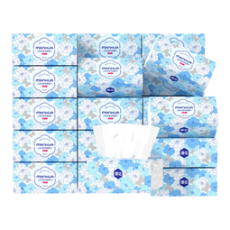 漫花山茶花纸面巾400张实惠装餐巾纸卫生纸家庭装擦手 【山茶花系列】 5层 400张*18包