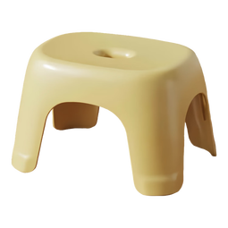 新款加厚奶油风家用小凳子塑料凳可叠放耐用儿童凳 柠檬黄1个