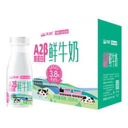 天润 新疆产地 A2β-酪蛋白鲜奶 巴氏杀菌鲜牛奶210g*6瓶【京东专供】