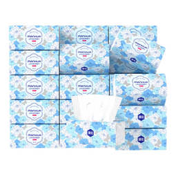 漫花山茶花大包抽纸纸巾大尺寸餐巾纸面巾纸擦手家用卫生纸原木纸B 山茶花抽纸 5层 400张*18包