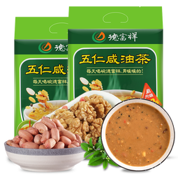 德富祥五仁咸油茶面两连包共960g 陕西特产咸味油茶早餐代餐粉