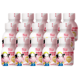 轻上草莓小奶含乳饮品添加DHA儿童牛奶饮料138ml*15瓶