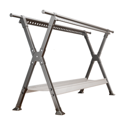 四季沐歌折叠晾衣架落地凉晒衣架铝合金家用晒被子阳台晾衣架晒衣架挂衣架 【铝合金款】可伸缩2.3m防风脚垫