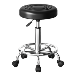 九千谷可升降吧台椅酒吧凳子餐椅加厚转椅理发店酒吧美发椅滑轮款4987