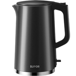 苏泊尔（SUPOR）电水壶热水壶 1.7L大容量全钢无缝内胆 双层防烫电热水壶 316L不锈钢烧水壶 SW-17J416L