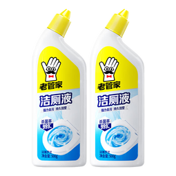 老管家洁厕灵液马桶清洁除菌卫生间强力除垢除臭去异味家用清香型 500g*2瓶