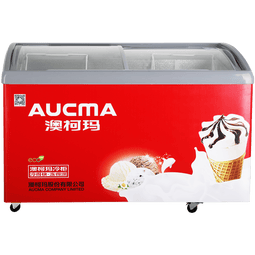 澳柯玛（AUCMA）338升雪糕柜卧式冰柜展示柜 商用冷冻柜 大容量冰箱点菜冷柜 钢化玻璃门负30度 1级能效 SD-338HA