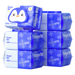 德佑湿厕纸家庭装80抽*6包 湿厕卫生纸厕纸洁厕湿纸巾 可搭配卷纸使用